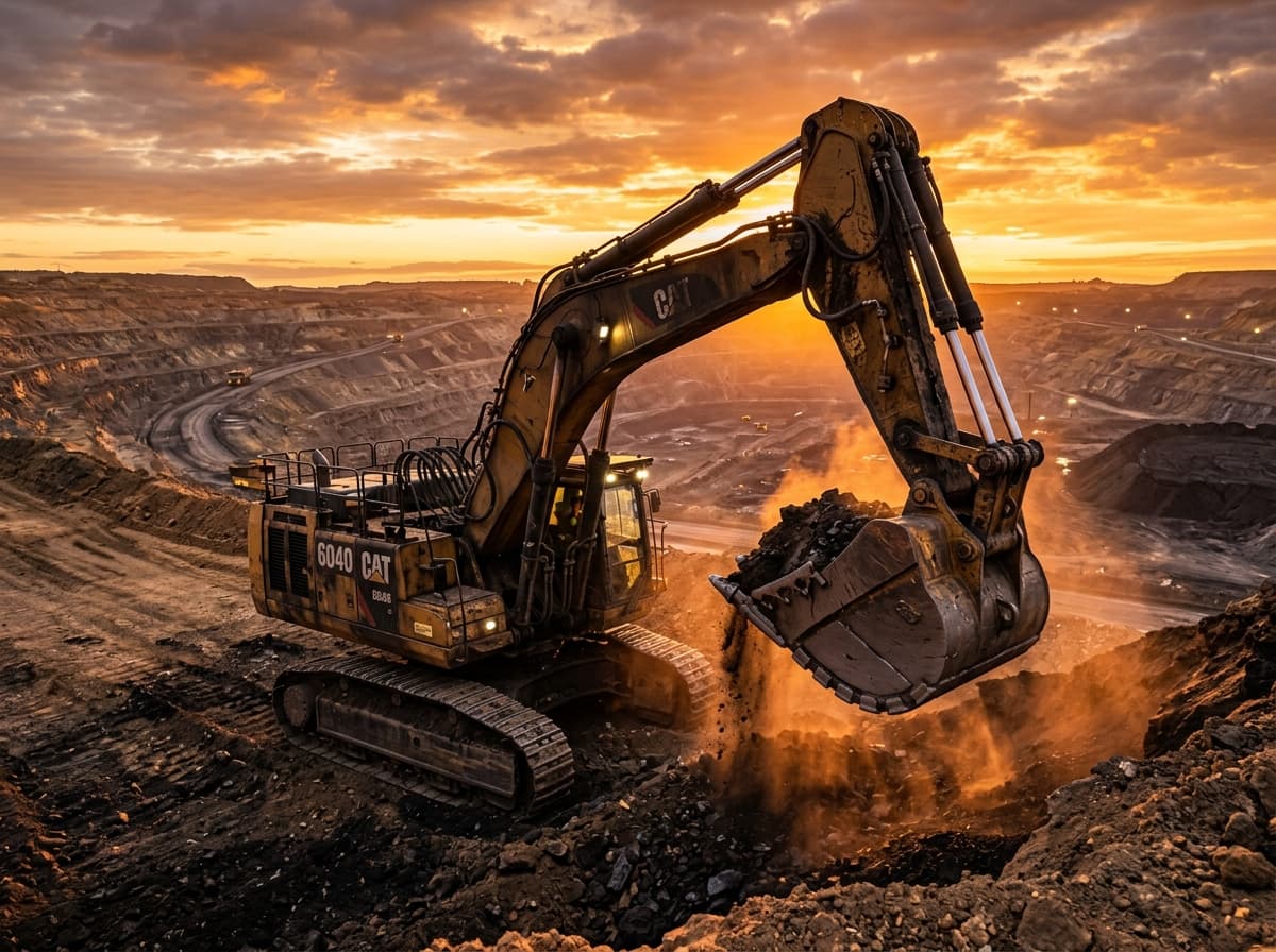 Hydraulic Excavators operating in a modern mining environment
