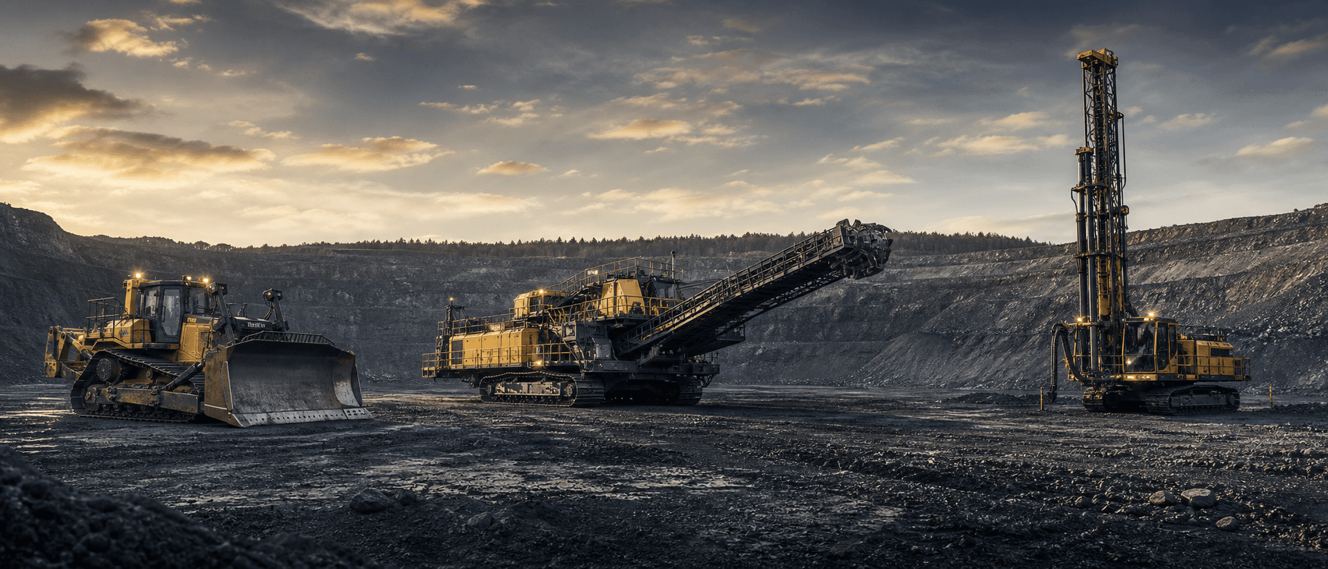 Track Bulldozers operating in a modern mining environment